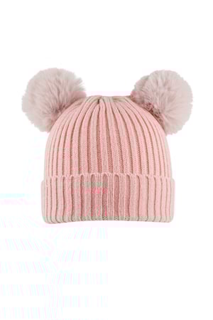 Kids - basic hat with beige balls h5