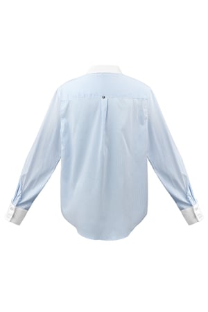 Basic-Blusenstreifen - weiß/blau h5 Bild2