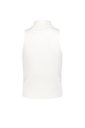 Ärmelloses Top mit hohem Rollkragen klein/mittel – weiß h5 Bild2