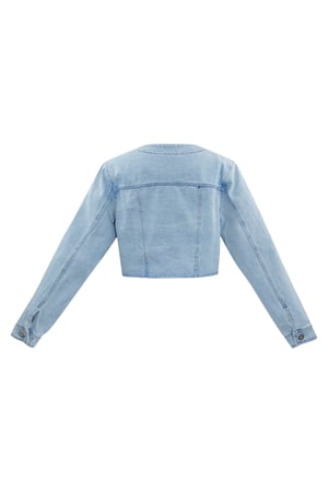 Giacca corta in denim con bottoni h5 Immagine7