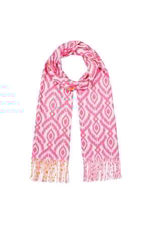 foulard motif fleurs - orange-rose h5 Image4