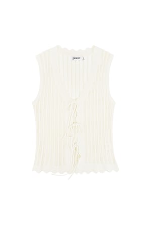 Top all'uncinetto con fiocchi h5 
