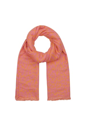 Winter scarf leo lover - orange pink h5