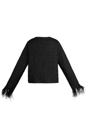 Feather jacket black panther print h5 Picture6
