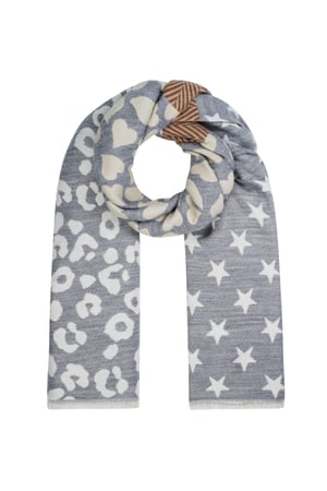 Sciarpa duo stella e leopardo h5 
