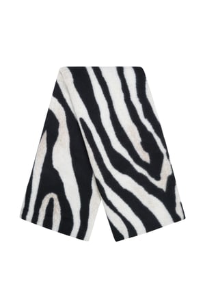 Zebra print scarf - Black and white h5 Picture5