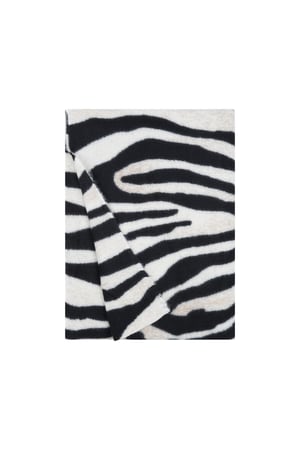 Zebra print scarf - Black and white h5 Picture4