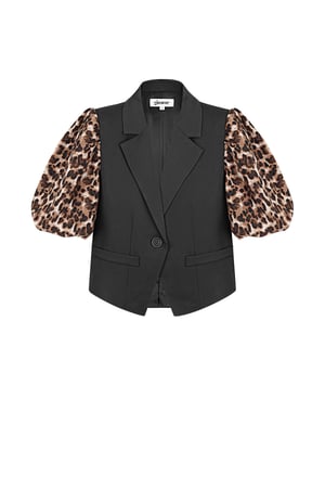 It-Girl Blazer mit Pantherärmeln - Braun Schwarz h5 
