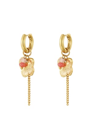 Stainless Steel Drop Earrings Flower Casual Daily Simple Series Women's jewelry h5