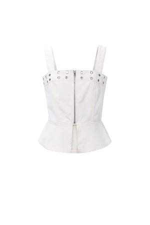Eyelet Statement Denim Top h5 Picture10