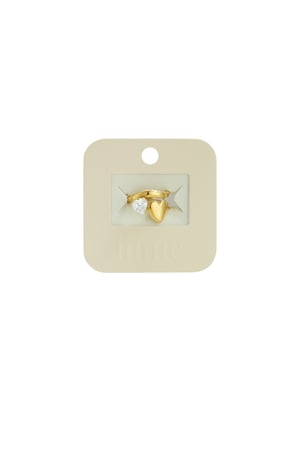 Stainless Steel Gemstone Rings Heart Casual Daily Simple Series Women's jewelry h5 Picture4