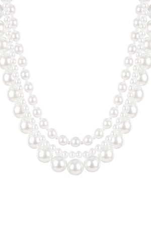 Big pearls layered necklace h5