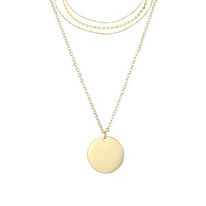 Light Luxury Multi - layer Chain Gold - colored Stainless Steel Women's Necklaces h5 Picture2