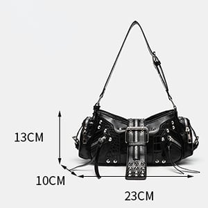 1 Piece Luxurious Series Punk Rivet PU Women's Shoulder Bags h5 Picture6