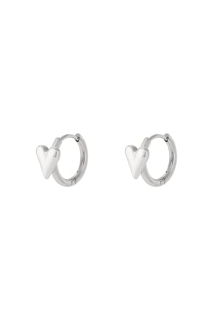 Hoop with mini heart earrings h5 Picture3