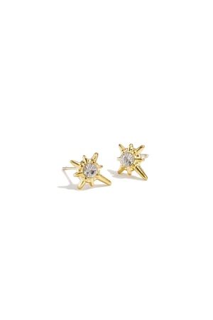 Shooting star earrings with stone detail h5 