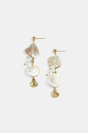 Ohrhänger aus Edelstahl, Muschel, Urlaubs- und romantische Serie, Damenschmuck h5