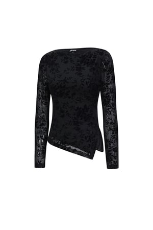 Polyester fiber (polyester) Long sleeve tops Floral print Sexy Fall/Winter  Clothes h5 Picture2