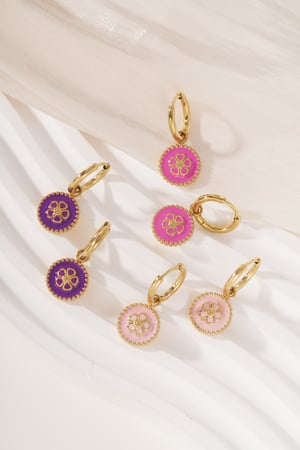 Stainless Steel Drop Earrings Flower Casual Daily Simple Series Women's jewelry h5 Picture3
