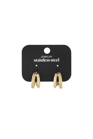 Small double braided hoop earrings h5 Picture3