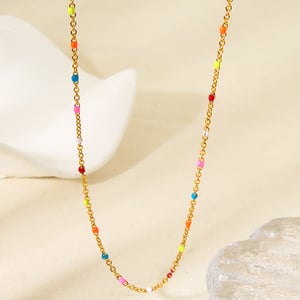 Light Luxury and Sweet Multi - colored DIY Stainless Steel Bead Cha h5 Picture6