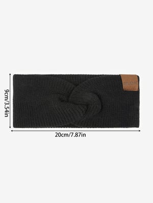 1 Piece Simple Solid Color Double Layer Knitted Women's Hair Bands h5 Picture4