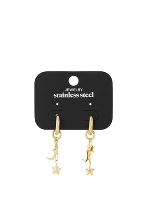 Edelstahl Tropfen Ohrringe Stern Lässig Alltag h5 Bild4