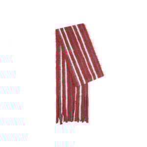 1 Piece Wool & Polyester Tassel Color-blocked Striated Winter Scarf h5 Picture3