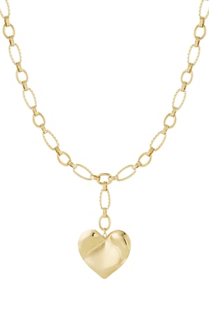 Big heart chain necklace h5