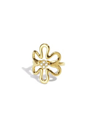 Stainless Steel Statement Rings Flower Casual Daily Simple Series Women's jewelry h5