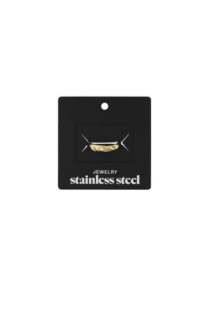 Halka organik şekil Gold Stainless Steel One size h5 Resim4