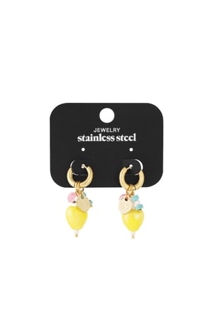 Boucles d'oreilles citron avec breloques h5 Image4