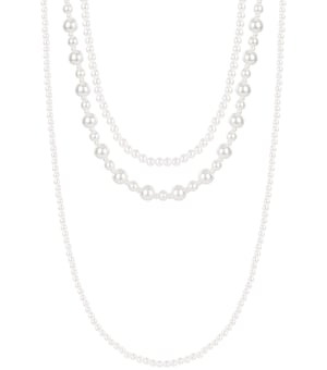 Layered Necklace mixed pearls h5 