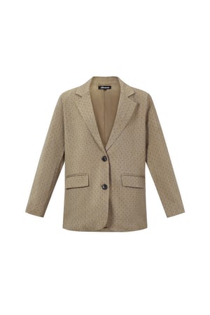 Rhinestone Striped Blazer h5