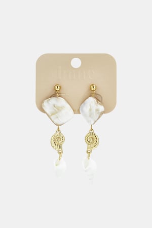 Ohrhänger aus Edelstahl, Muschel, Urlaubs-/Strand-Serie, romantischer Damenschmuck h5 Bild4