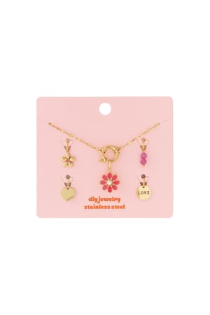 Red flower DIY necklace h5 Picture4