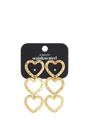 Edelstahl-Ohrhänger mit Herz-Motiv, lässig, täglich, einfache Serie, Damenschmuck h5 Bild5