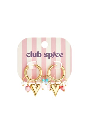 Ohrringe mit baumelnden Perlen und Herz h5 Bild3