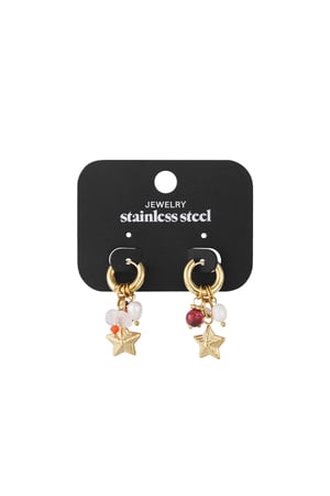 Stainless Steel Drop Earrings Star Casual Daily Simple Series Women's jewelry h5 Picture4