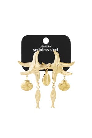 Boucles d&#39;oreilles Trésors d&#39;étoiles de mer h5 Image4
