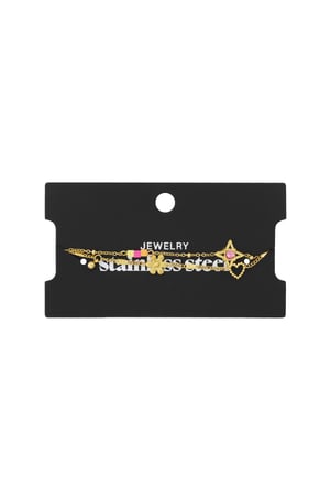 Armbanden met bedels van roestvrij staal met bloemenmotief h5 Afbeelding4