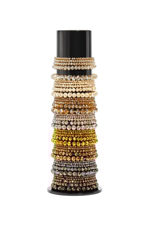 Espositore per braccialetti con braccialetti di perle di vetro h5