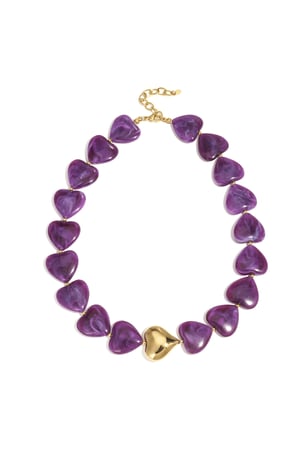 Akrilik Boncuklu Kolyeler Kalp Retro Günlük Klasik Seri Kadın Takıları h5 Resim2