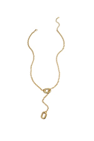 Y-förmige Halskette mit ovalen Enden h5 