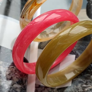1 Piece Simple Series Elegant Gradient Color Acrylic Women's Bangles h5 Picture3