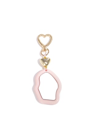 Cute Irregular Mirror Bag Charm with Heart Detail h5 Picture3