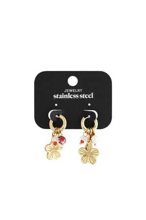 Stainless Steel Drop Earrings Flower Casual Daily Simple Series Women's jewelry h5 Picture4