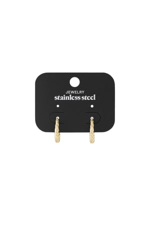 Earrings Dangling Twist Gold Color Stainless Steel h5 Picture4