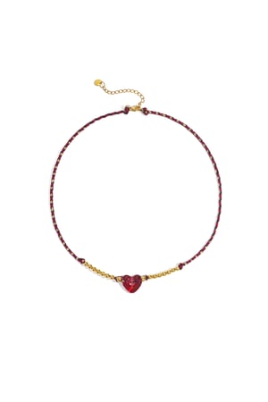 Polyester Beaded Necklaces Heart Casual Daily Simple Series Women's jewelry h5