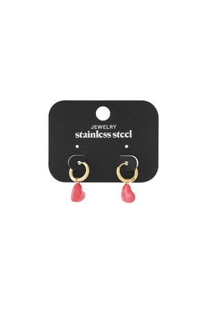 Heart Earrings Red h5 Picture3